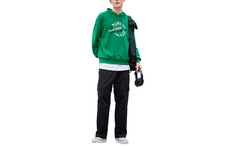 乔丹 休闲字母连帽套头卫衣 男款 硫化绿