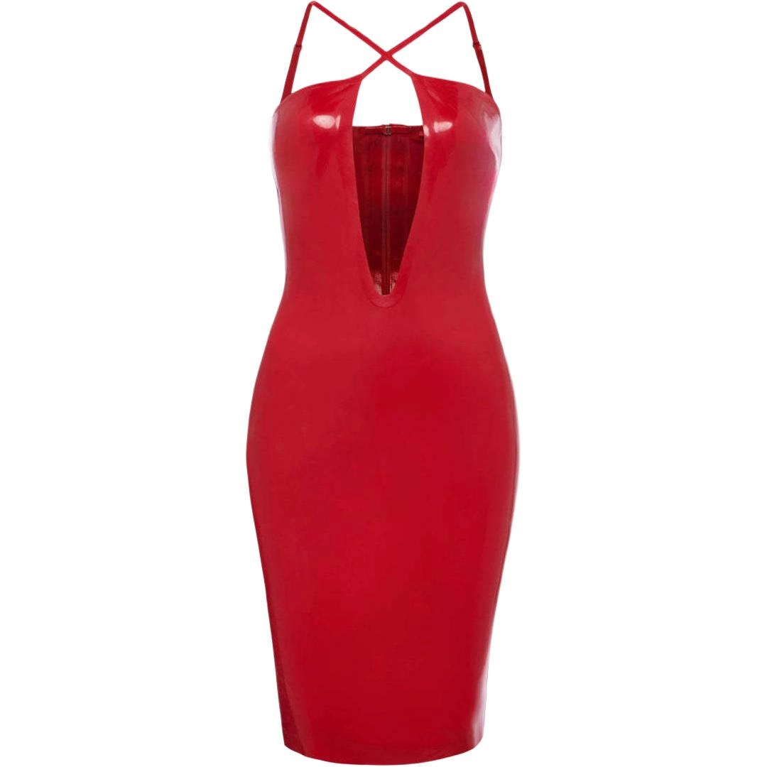 Khy x Poster Girl SS25 Latex Cutout Dress Rouge