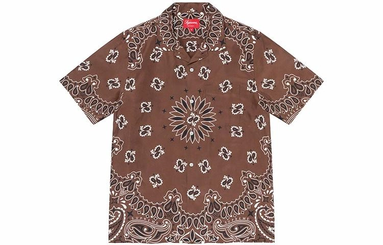 Supreme SS21 Week 12 Bandana Silk SS Shirt