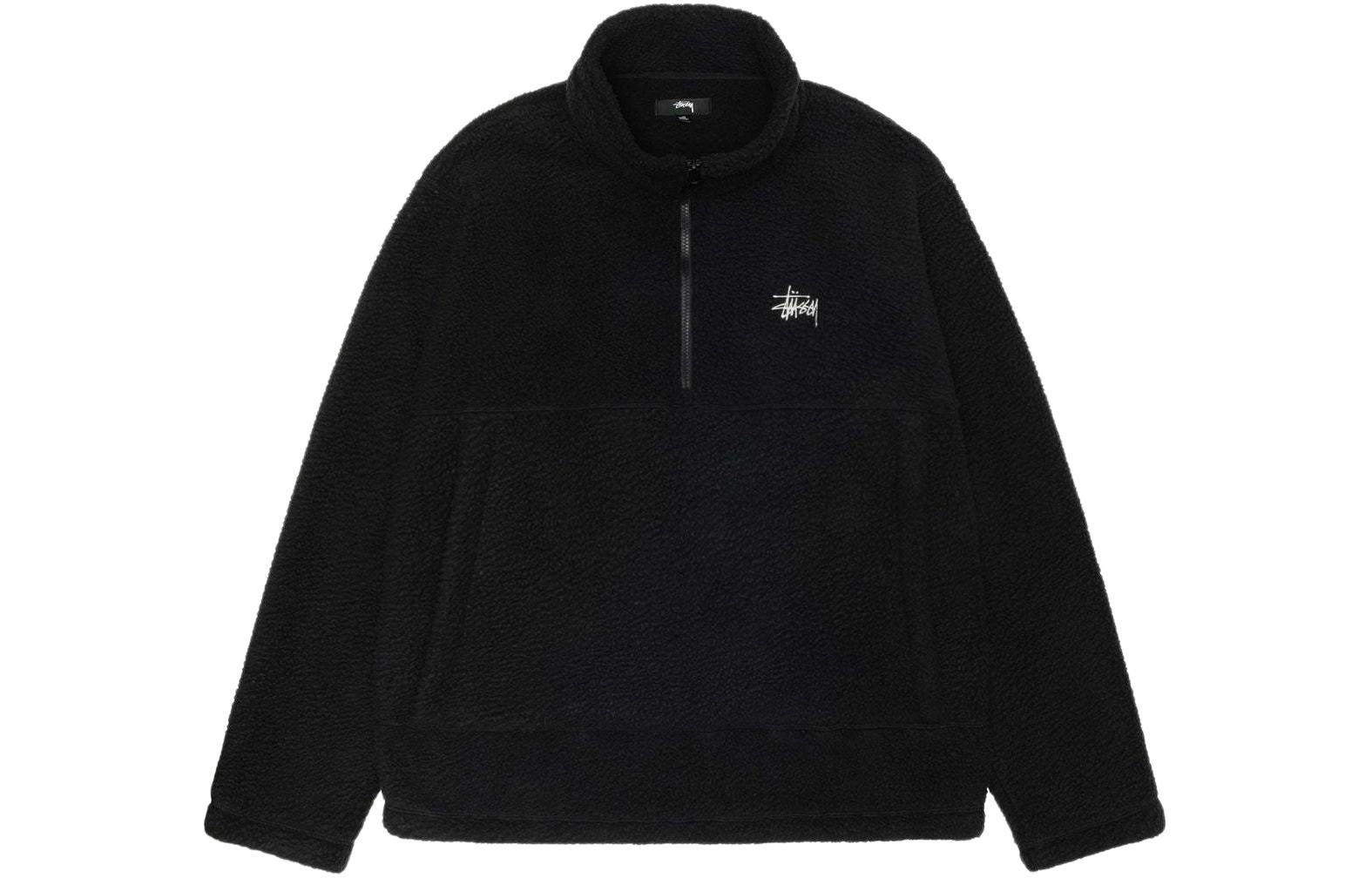 Stussy SS24 POLAR FLEECE HALF ZIP MOCK NECK Logo