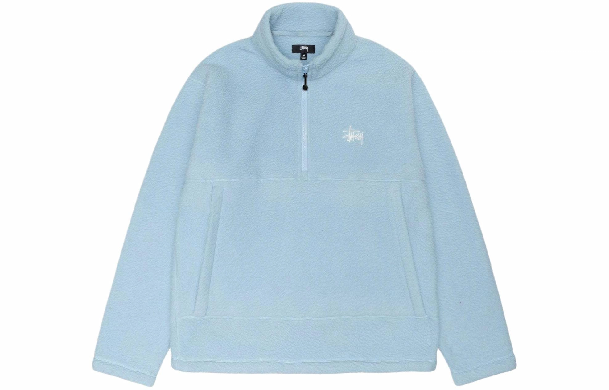 Stussy SS24 POLAR FLEECE HALF ZIP MOCK NECK Logo