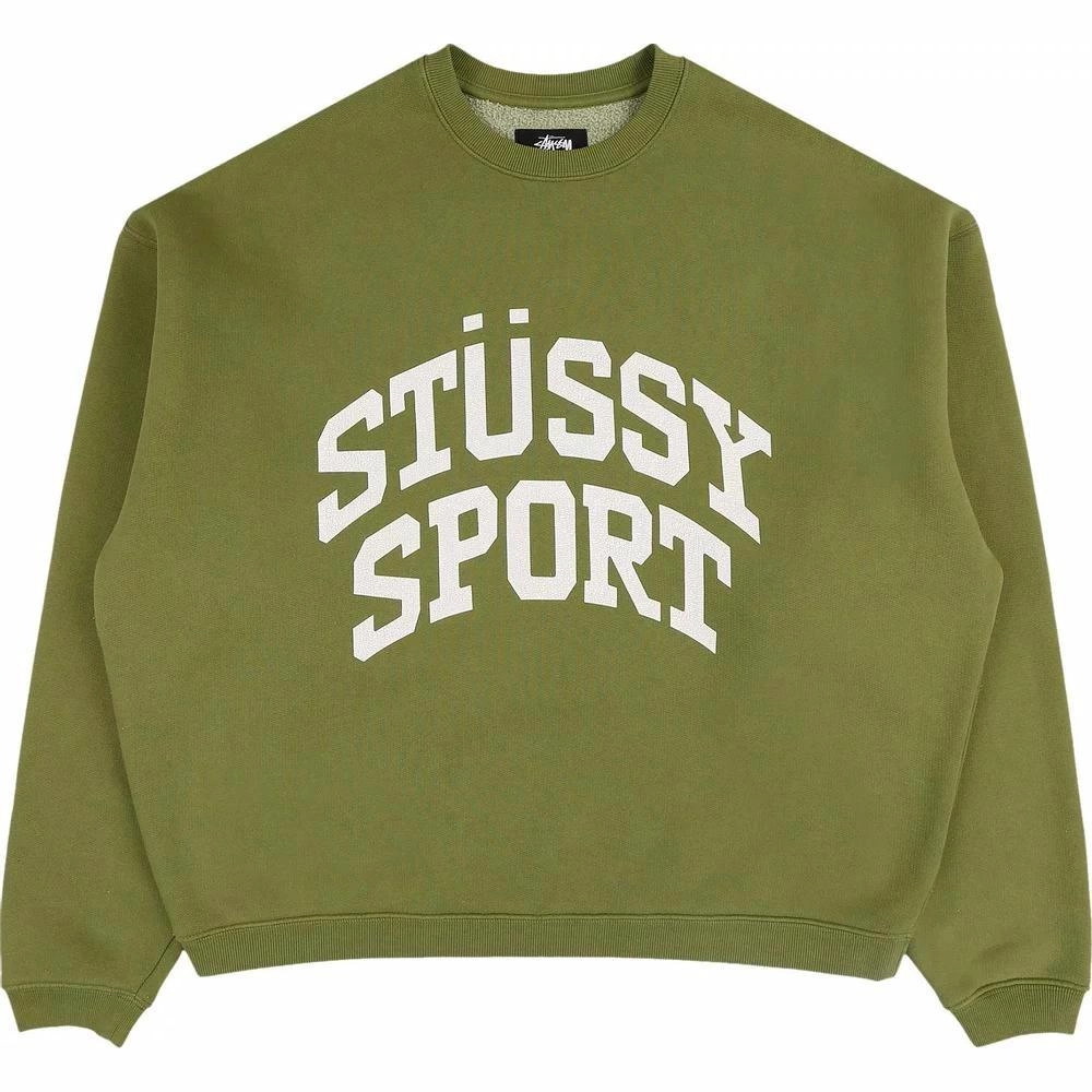Stussy SS24 BIG CRACKLE SPORT CREW logo