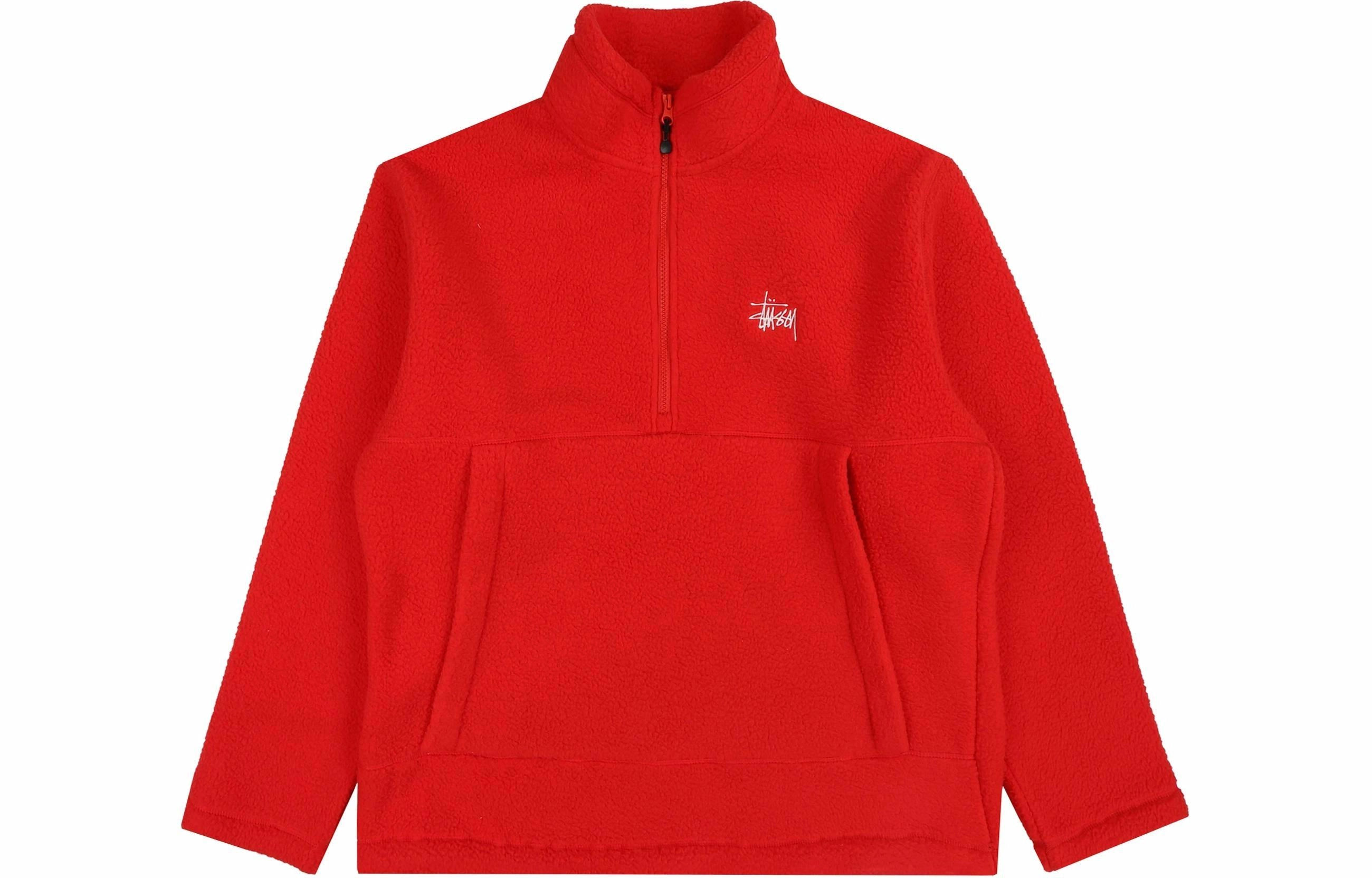 Stussy SS24 POLAR FLEECE HALF ZIP MOCK NECK Logo