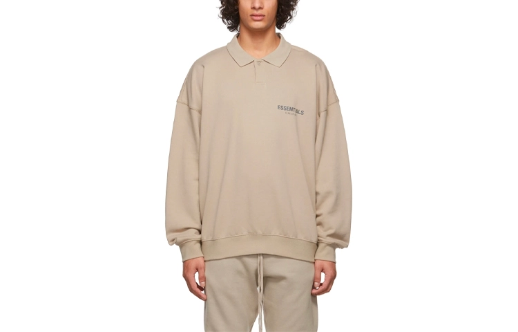 Fear of God Essentials FW21 French Terry Polo StringTan LogoPolo