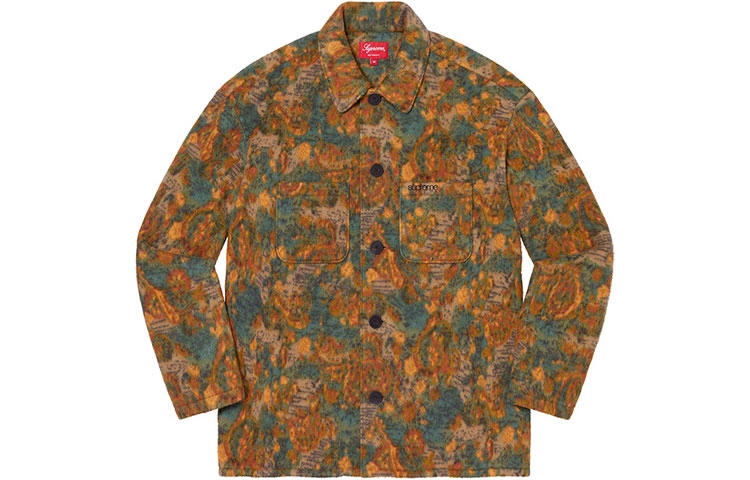 Supreme FW21 Week 14 Paisley Fleece Shirt