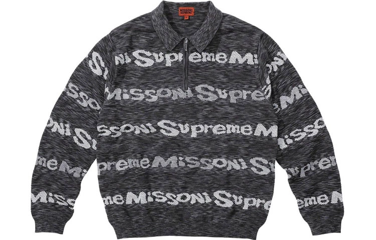 Supreme FW21 Week 13 x MISSONI FW21 Zip LS Polo LogoPolo