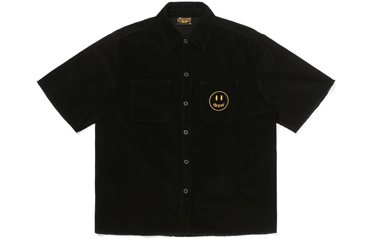 Drew House Corduroy Ss Shirt Black logo