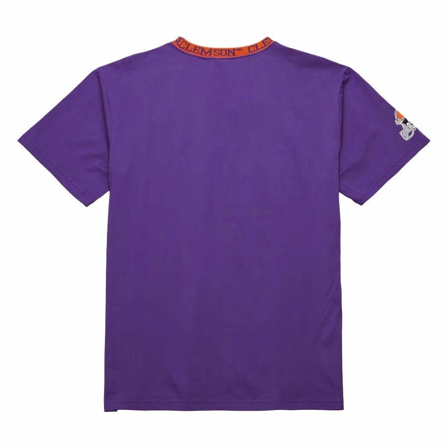 Mitchell Ness x NCAA Clemson Tigers Jacquard Ringer T