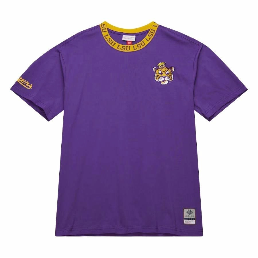 Mitchell Ness x NCAA LSU Tigers Jacquard Ringer T