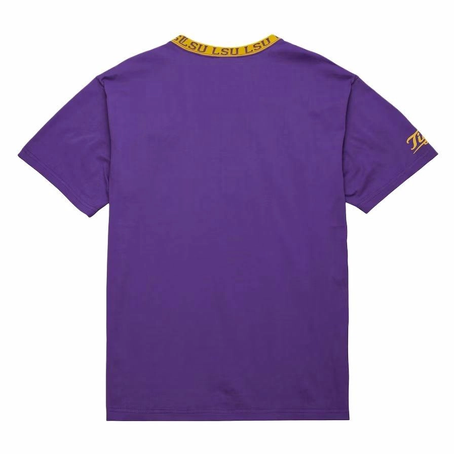 Mitchell Ness x NCAA LSU Tigers Jacquard Ringer T