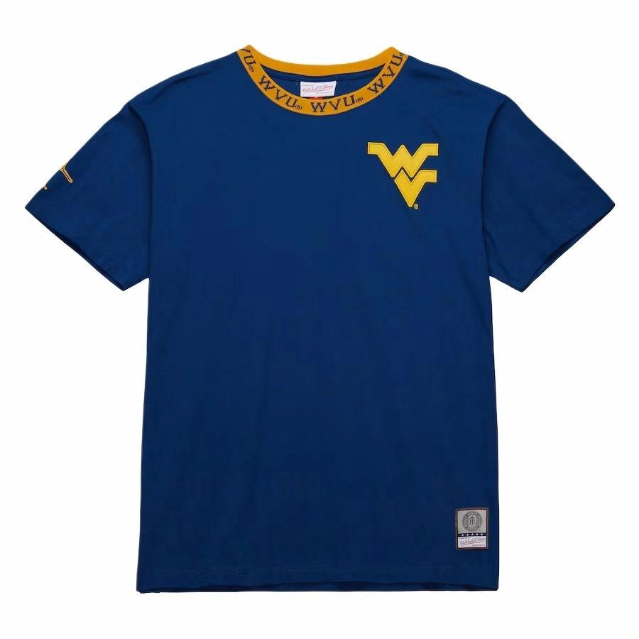 Mitchell Ness x NCAA West Virginia Mountaineers Jacquard Ringer T