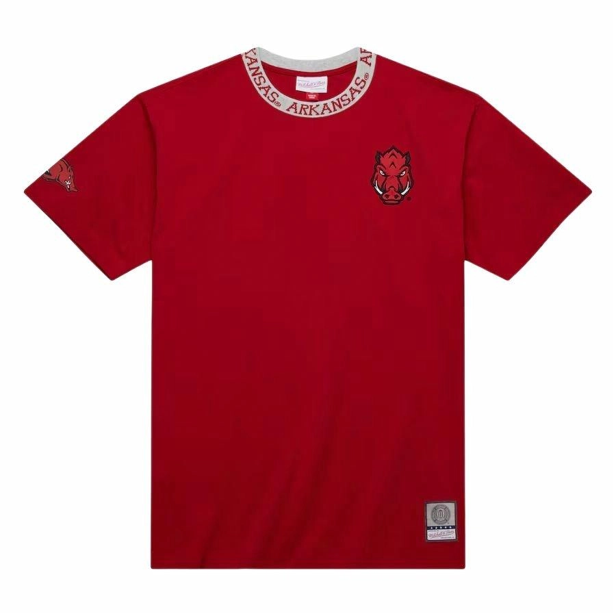 Mitchell Ness x NCAA Arkansas Razorbacks Jacquard Ringer T