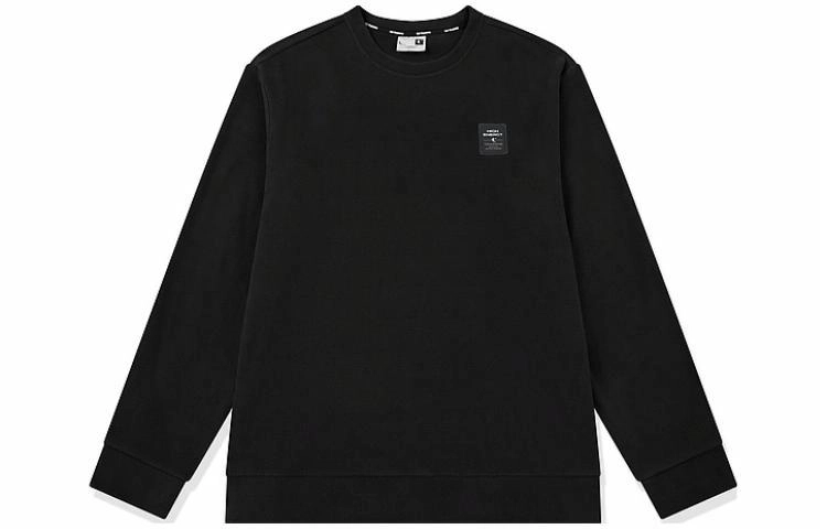乔丹 纯色休闲宽松圆领套头卫衣 男款 黑色