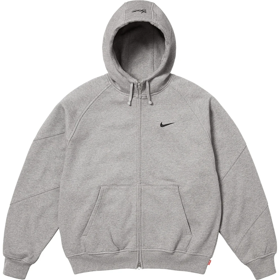 Supreme x Nike SS25 WEEK4 Zip Up Hooded Sweatshirt logo