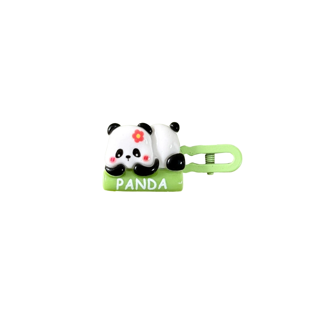色菲尔 可爱熊猫小公主头前额侧边刘海夹子后脑勺盘发气质 树脂 发夹 女款