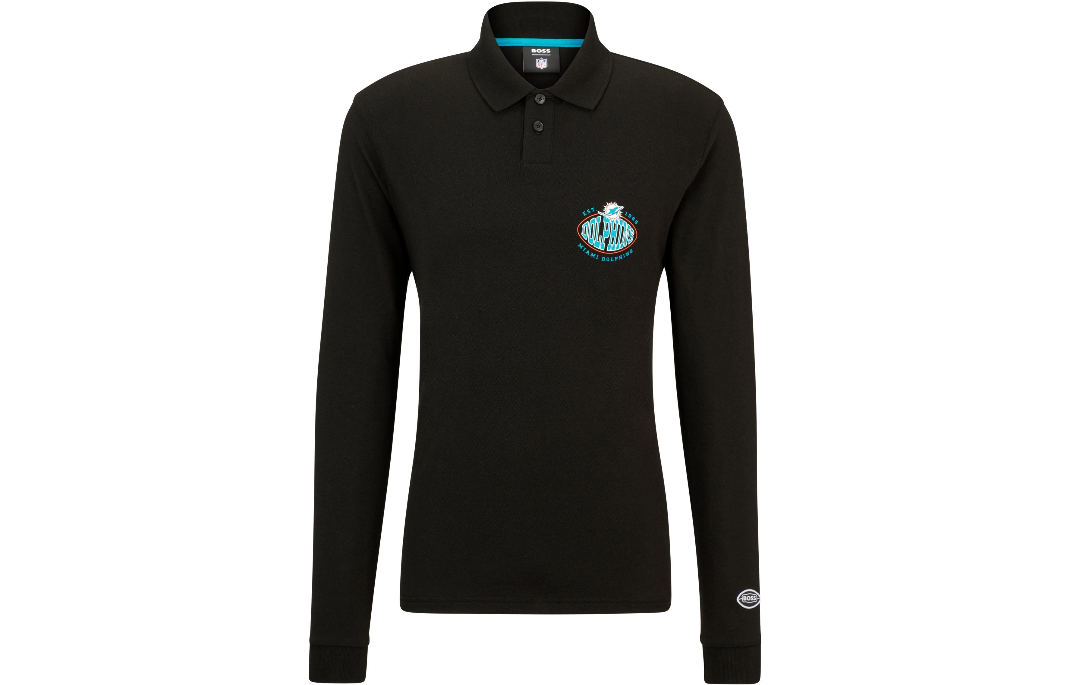 HUGO BOSS x NFL Long-Sleeved Polo Shirt With Collaborative Branding Polo