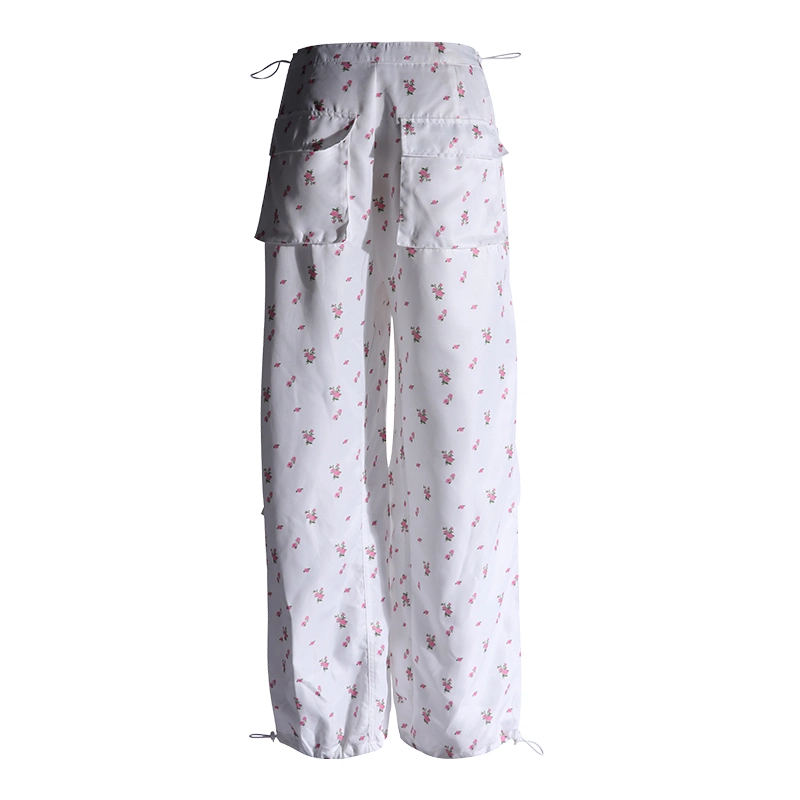 玫丝朵 美式时尚清丽原生感百搭宽松抽绳工装休闲裤 女款