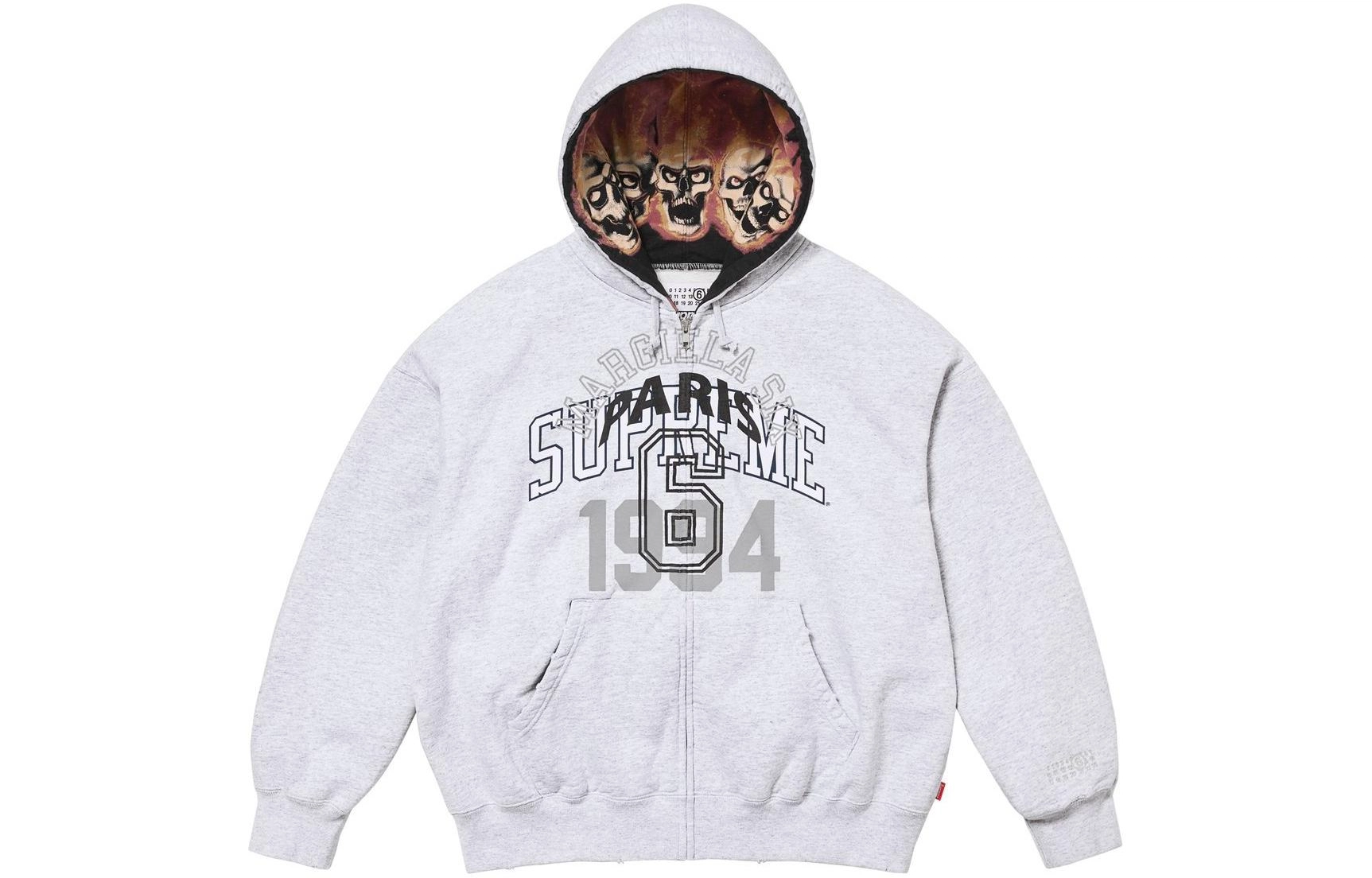 Supreme x MM6 Maison Margiela SS24 WEEK7 ZIP UP HOODED SWEATSHIRT