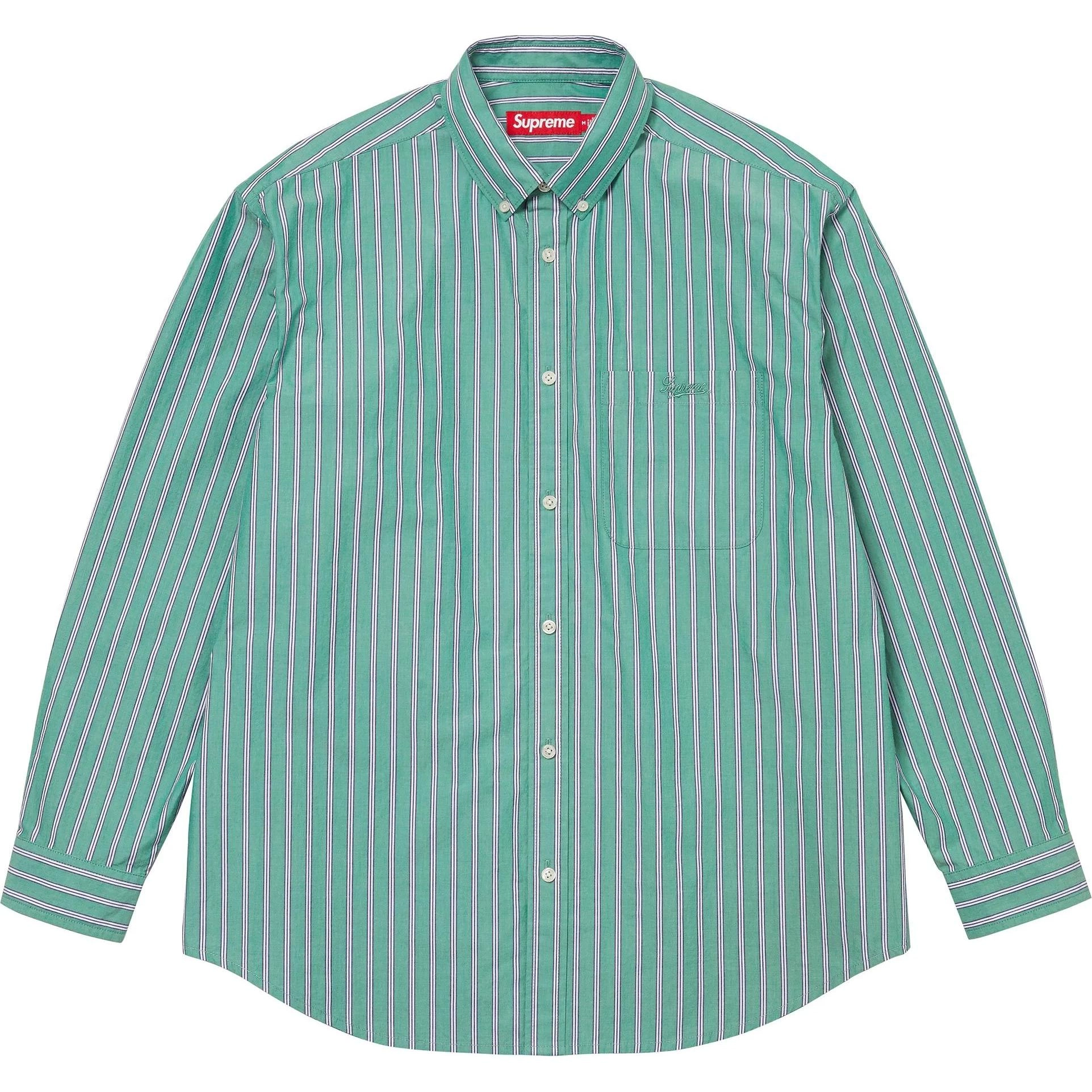 Supreme FW24 WEEK7 Loose Fit Stripe Shirt Logo