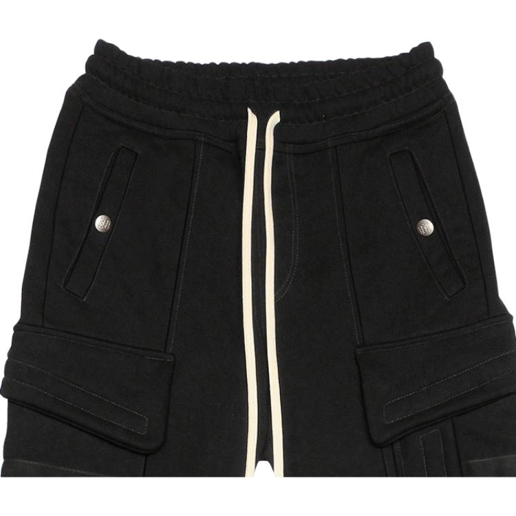 FARFROMWHAT FW22 3 Cloud Pocket Sweat Pants Moonless Night Black