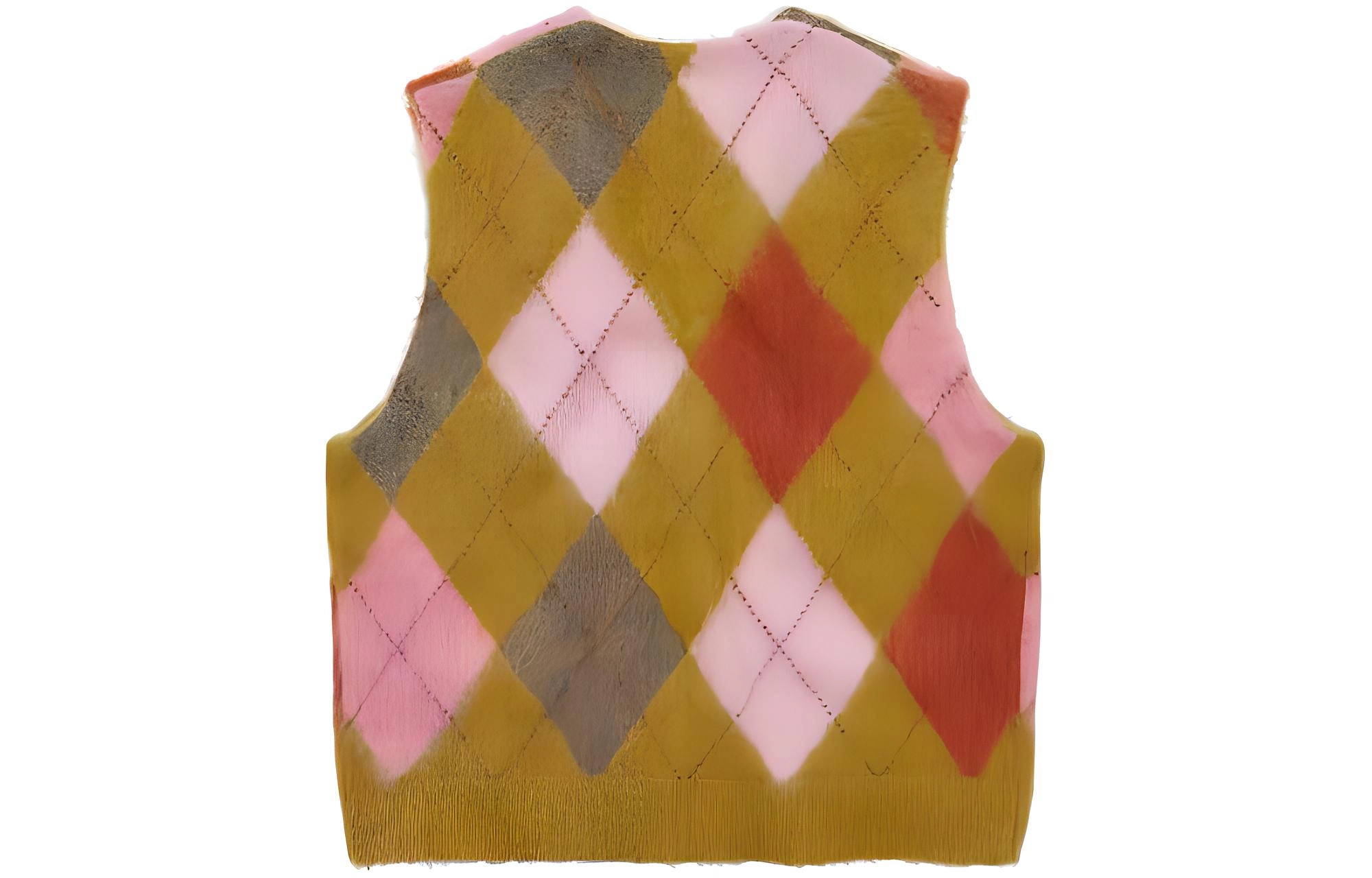 Supreme SS24 WEEK1 BRUSHED ARGYLE ZIP UP VEST V