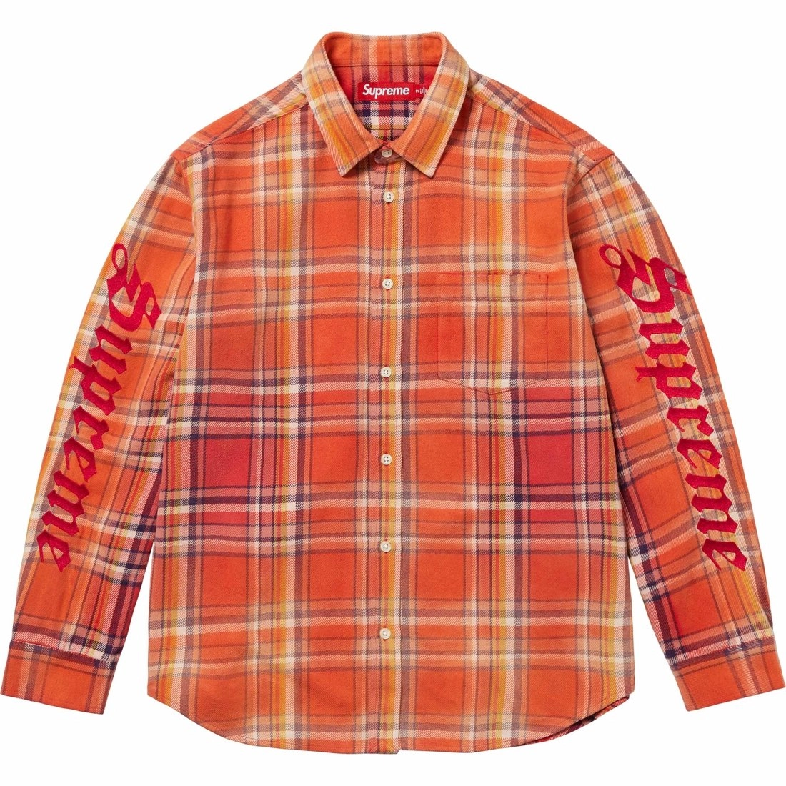 Supreme SS25 Old English Plaid Flannel Shirt