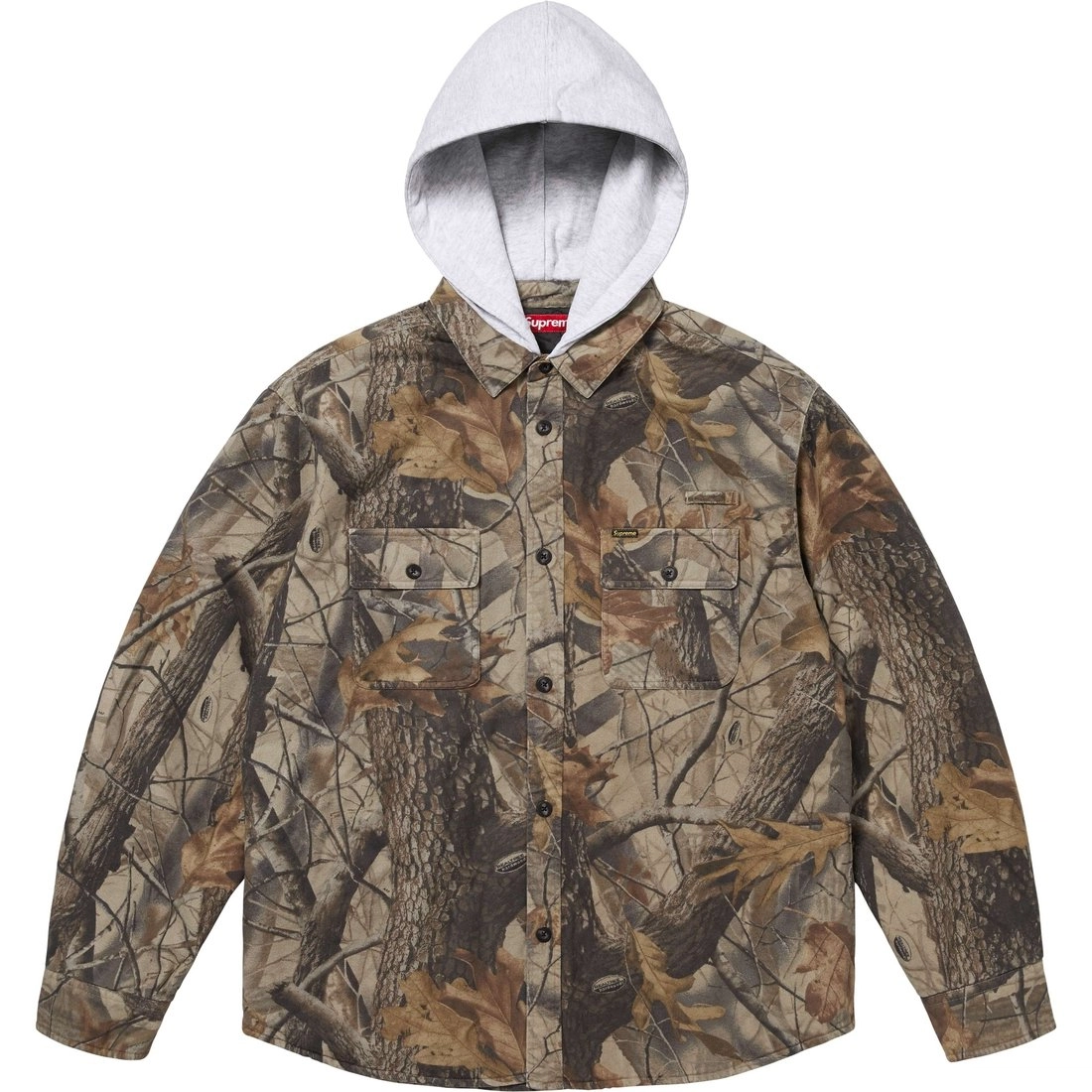 Supreme SS25 WEEK1 Quilted Lined Hooded Flannel Shirt
