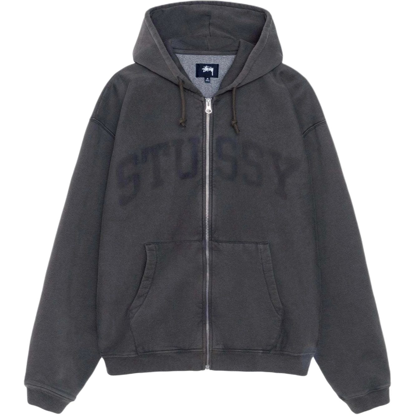 Stussy FW24 ZIP HOODIE FADED GRAPHIC logo