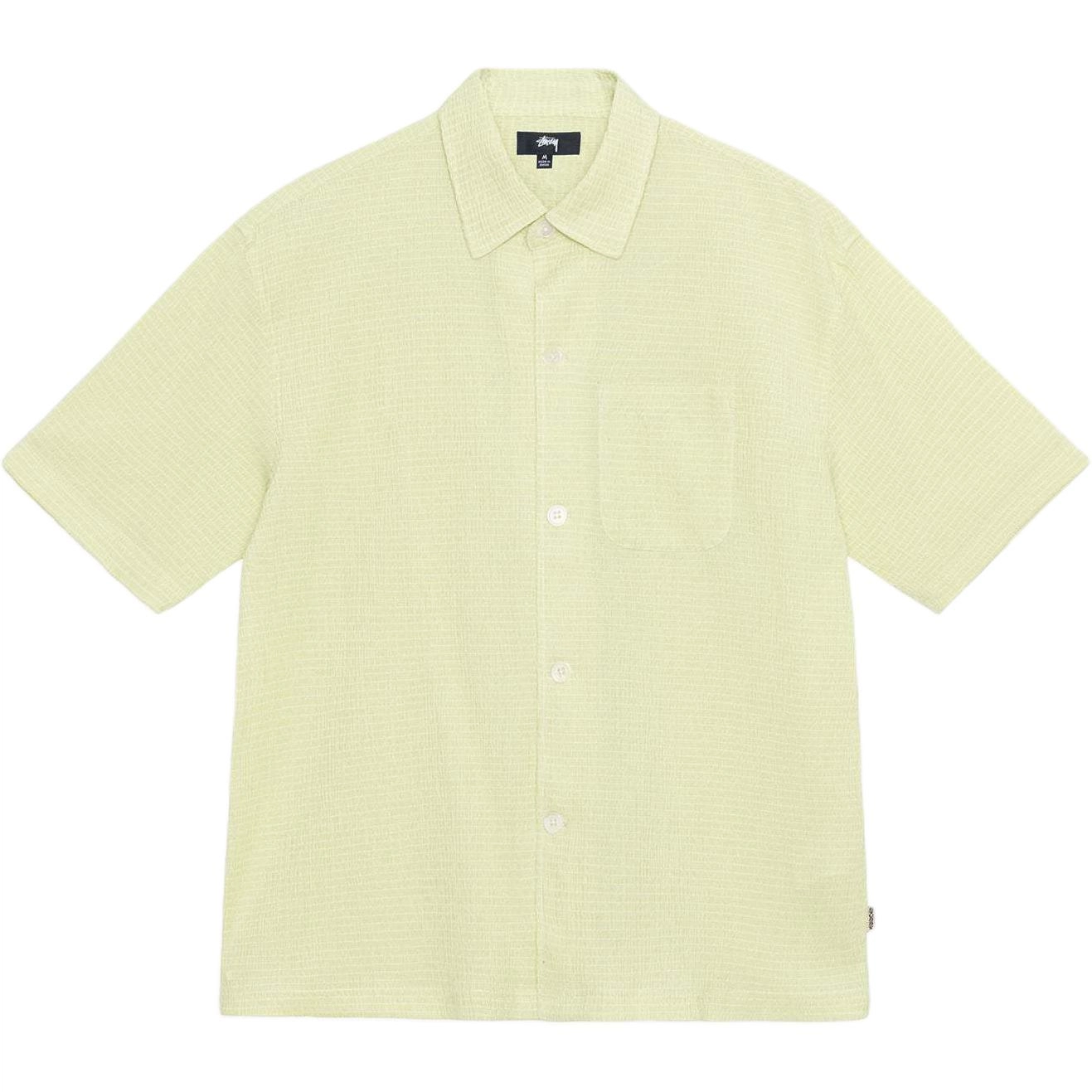 Stussy SS24 BOXY FLAT HEM SHIRT CRINKLED