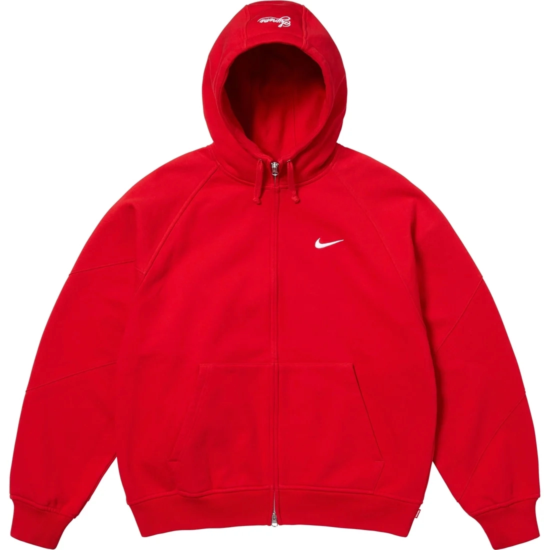 Supreme x Nike SS25 WEEK4 Zip Up Hooded Sweatshirt logo