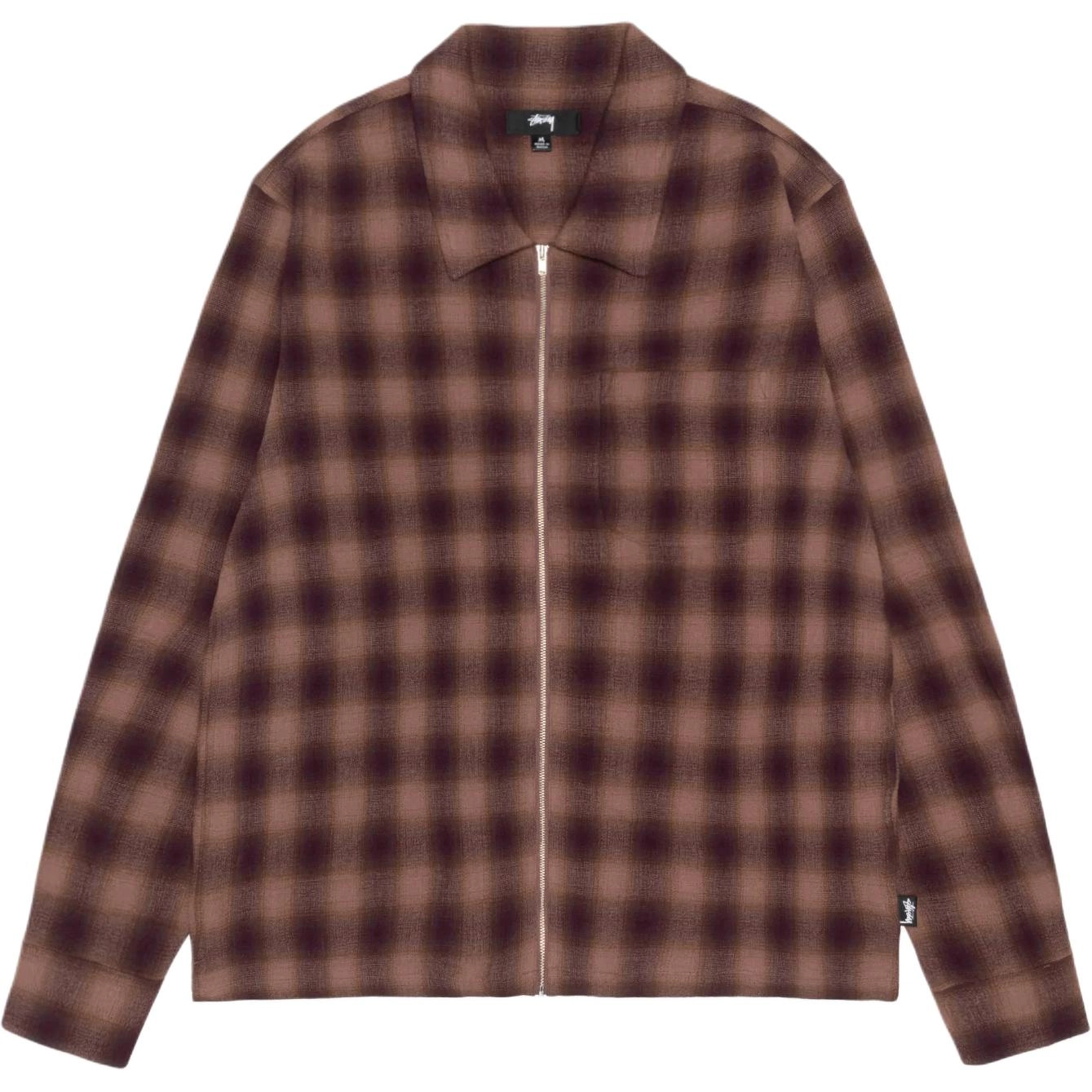 Stussy SS24 ZIP SHIRT TWISTED YARN PLAID
