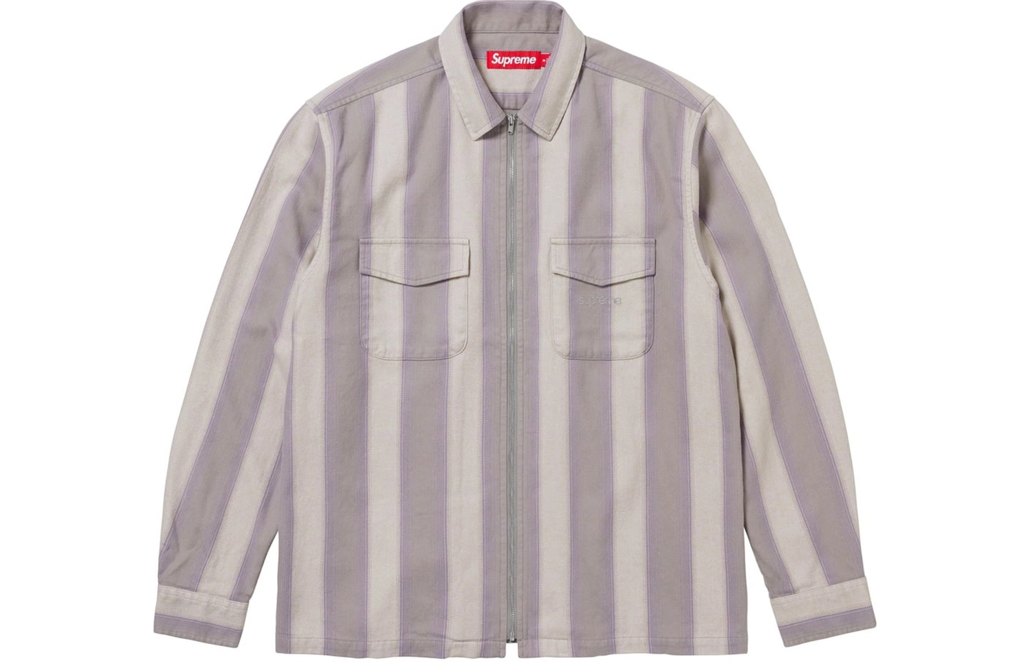 Supreme FW23 FW23 WEEK13 STRIPE FLANNEL ZIP UP SHIRT