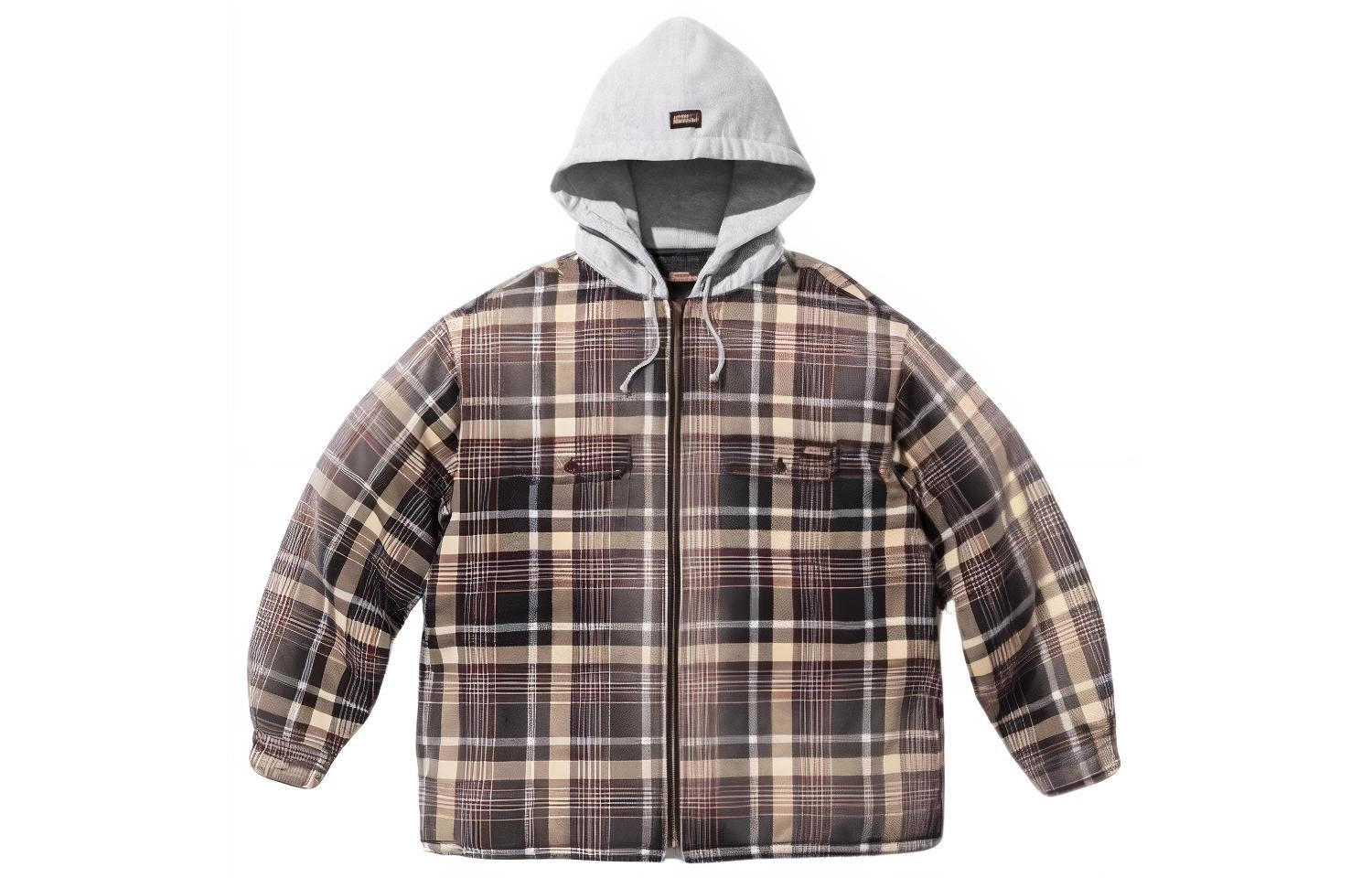 Supreme x Dickies FW23 WEEK9 PLAID HOODED ZIP UP SHIRT