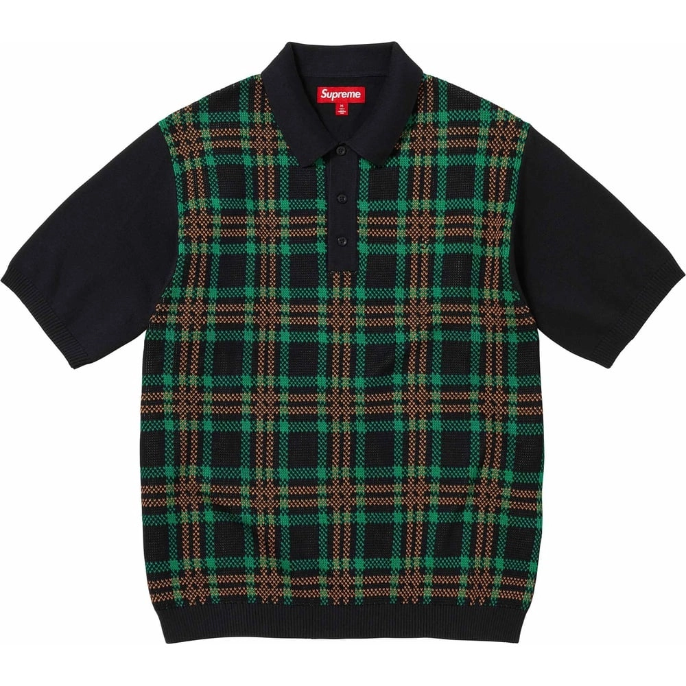 Supreme SS24 WEEK15 PLAID KNIT SS POLO Polo