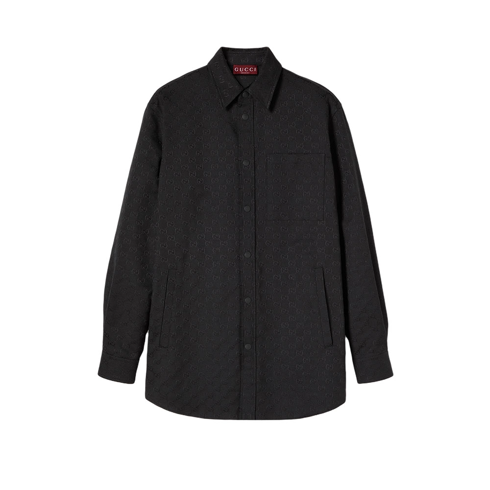 GUCCI Gg Canvas Shirt Logo