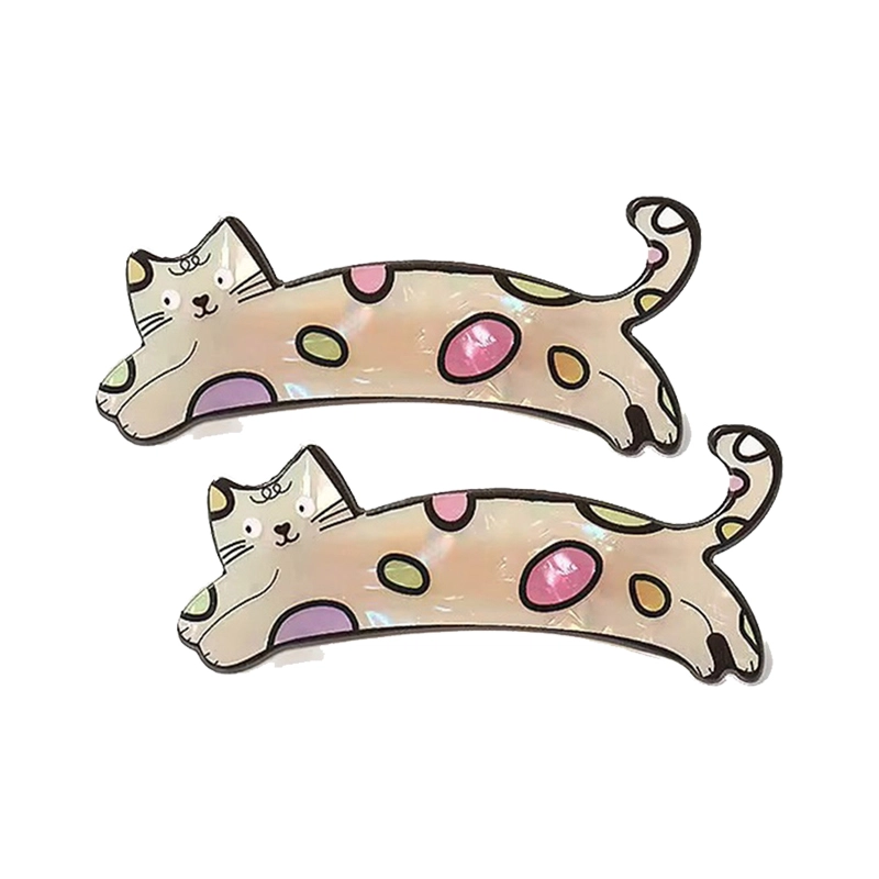 简应舒 趣味可爱小鱼小猫侧边夹刘海夹碎发小夹子日常小发卡发饰 亚克力+合金 发夹 女款