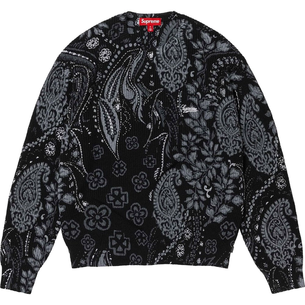 Supreme SS24 WEEK15 PRINTED PAISLEY SWEATER