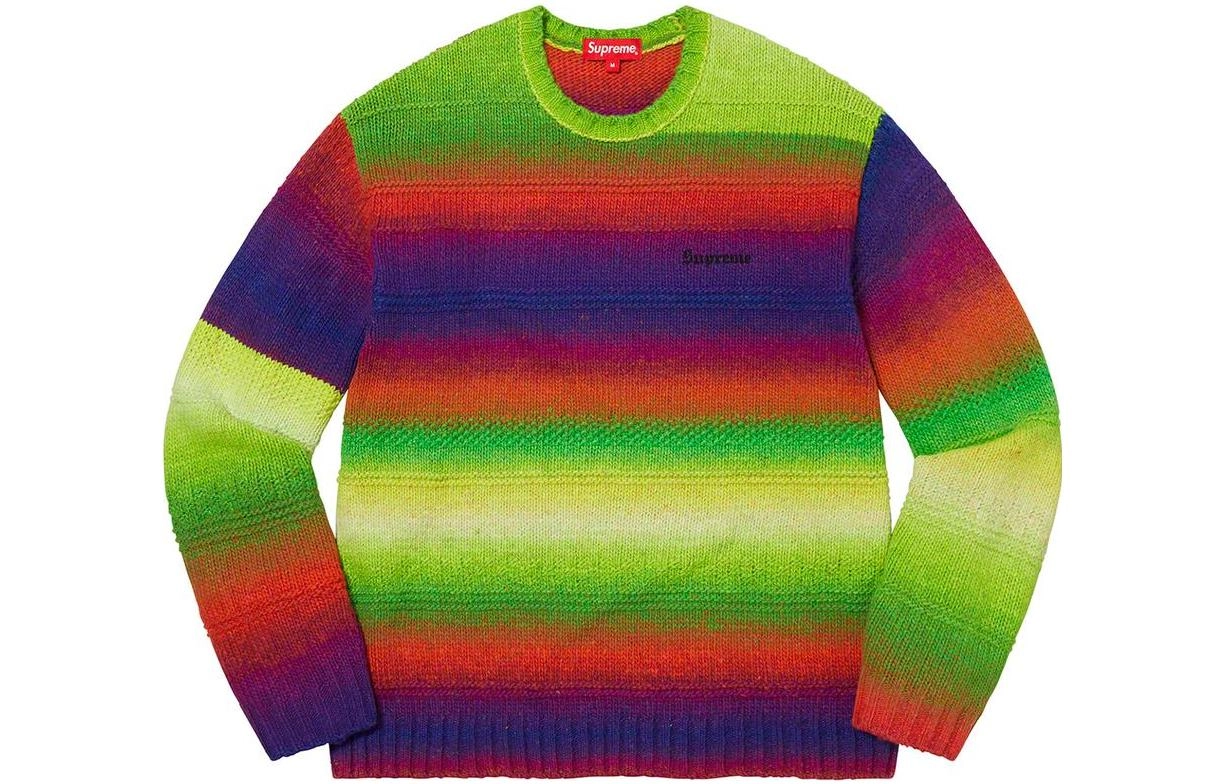 Supreme FW22 Week 3 Gradient Stripe Sweater Logo