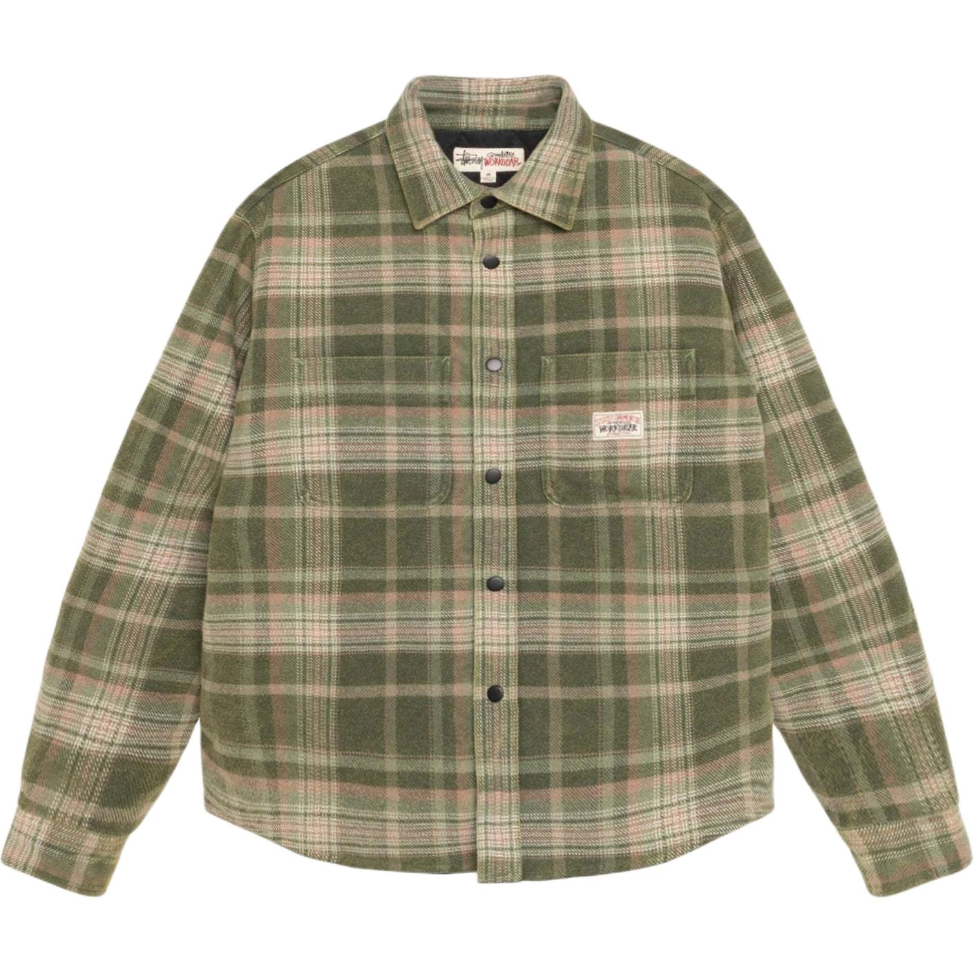 Stussy FW24 HEAVY WASHED PLAID SHIRT logo