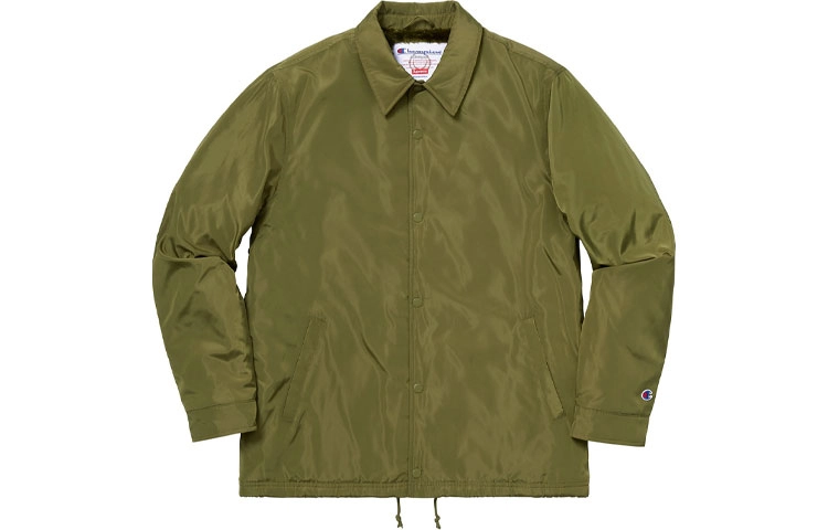 Supreme FW18 x Champion Label Coaches Jacket Olive