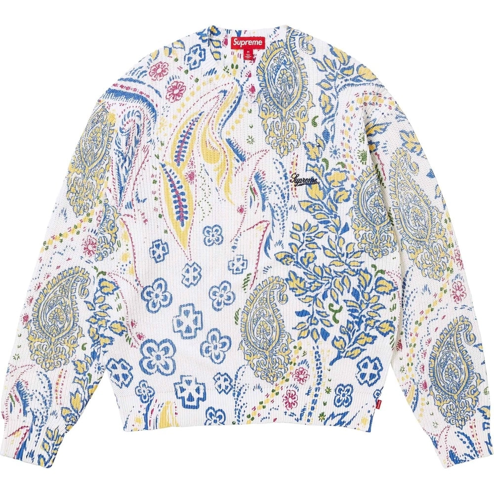 Supreme SS24 WEEK15 PRINTED PAISLEY SWEATER