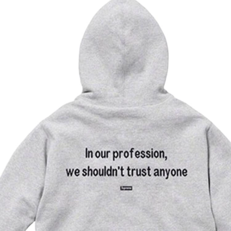 Supreme FW18 The Killer Hooded Sweatshirt Heather Grey