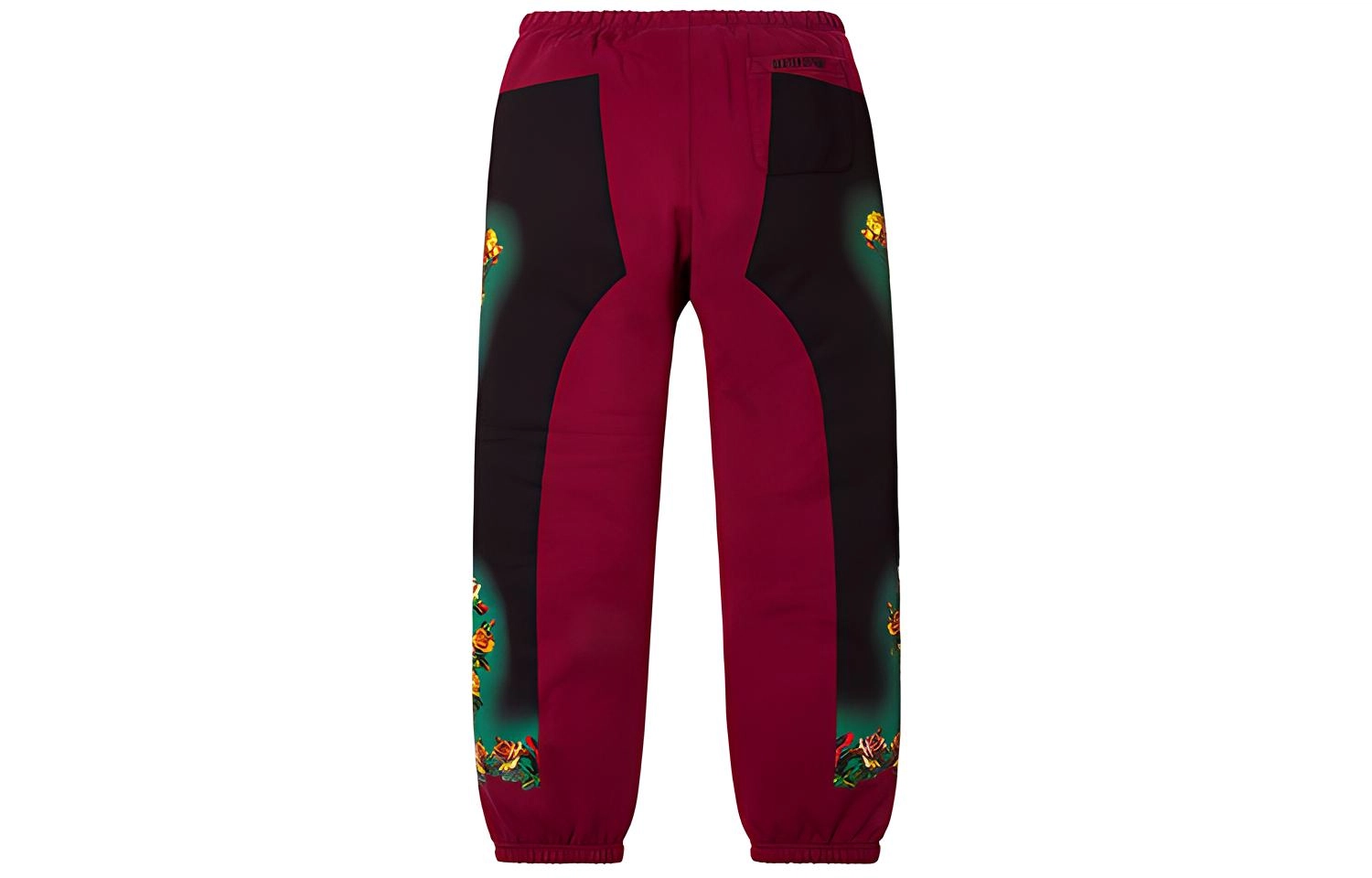 Supreme SS19 x Jean Paul Gaultier Floral Print Sweatpant Burgendy