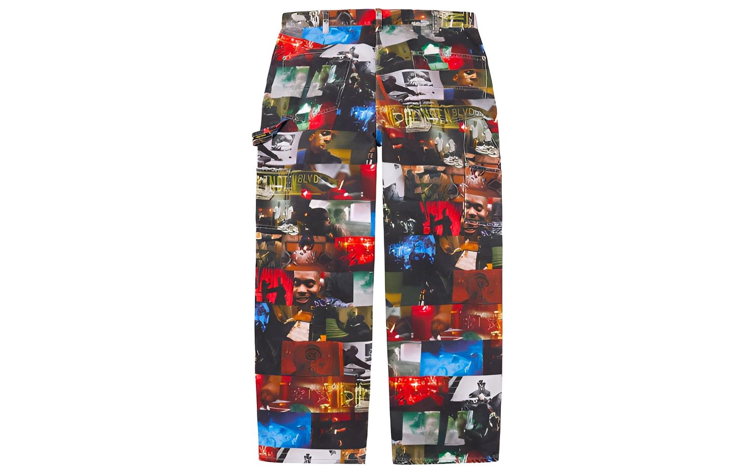 Supreme FW21 Week 1 Nas and DMX Collage Double Knee Denim Painter Pant
