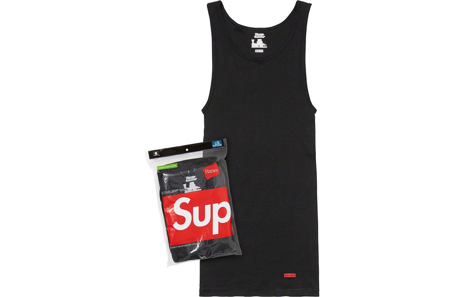 Supreme x HANES Supreme x HANES SS23 Week14 TANK TOPS (3 PACK) logo 3