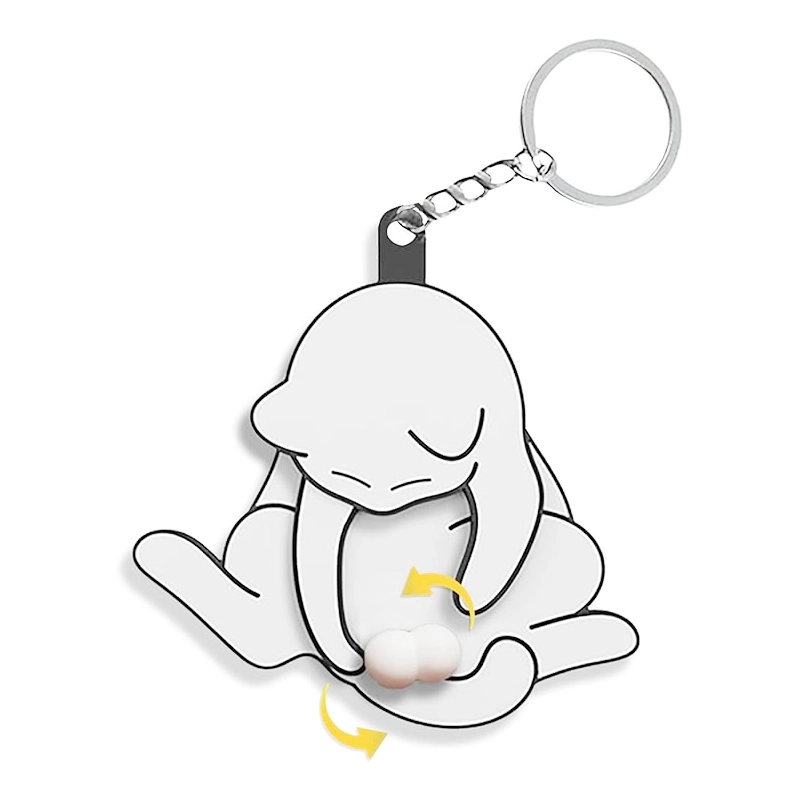 【可爱捣蛋猫】 零界 卡通萌趣搞怪创意手机绳钥匙包包猫咪挂饰 行李箱 塑料 挂件 男女同款情侣款