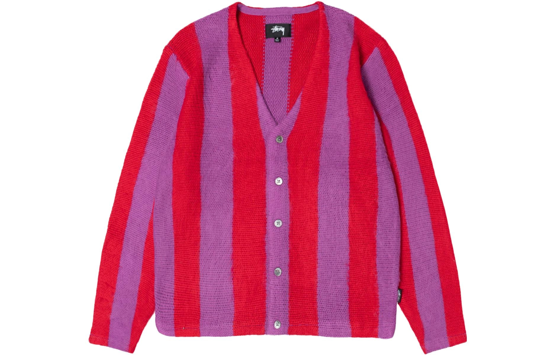 Stussy FW23 STRIPE BRUSHED CARDIGAN
