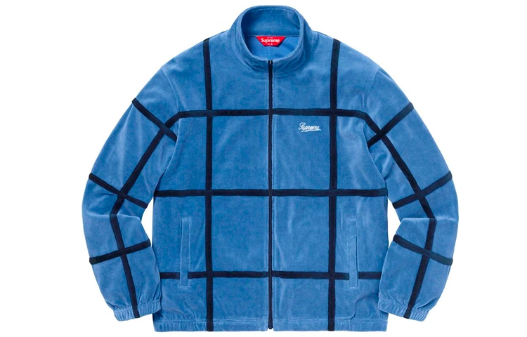Supreme SS20 Week 5 Grid Taping Velour Jacket