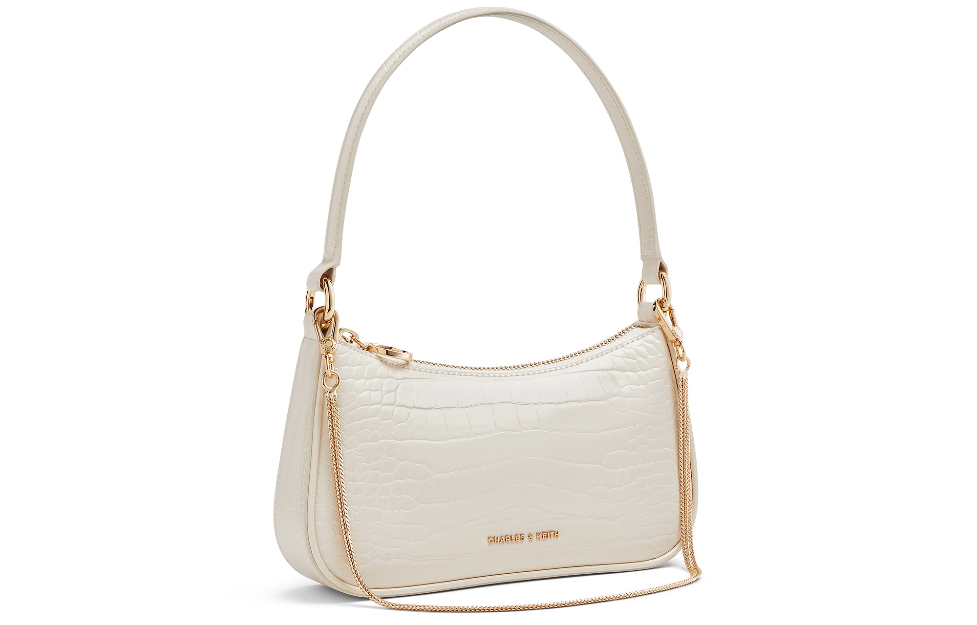 CHARLESKEITH ck PU Cream CrocoBlack Croco