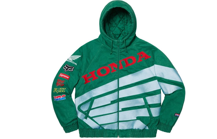 Supreme FW19 Week 6 x Honda x Fox Racing Puffy Zip Up Work Jacket